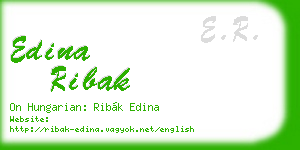 edina ribak business card